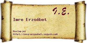 Imre Erzsébet névjegykártya