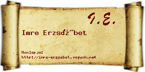 Imre Erzsébet névjegykártya