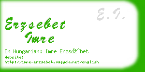 erzsebet imre business card